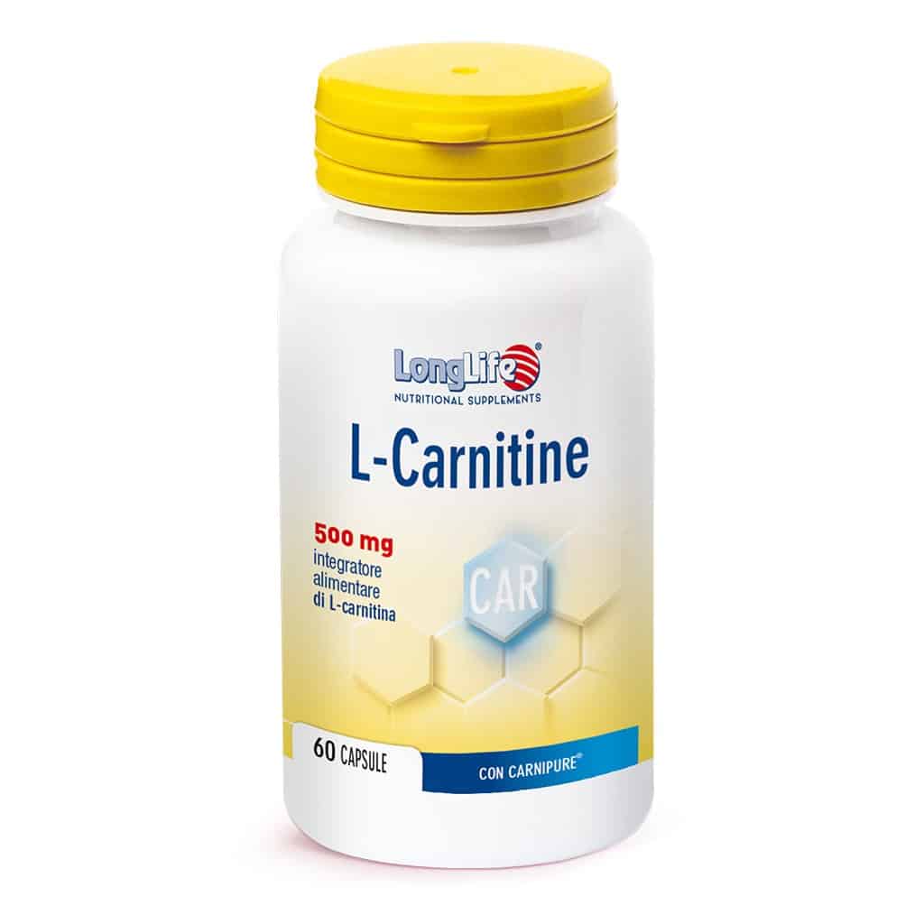 L-Carnitine 500mg Metabolismo dei gassi 60 Capsule