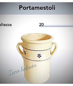 PortaMestoli con Manico in Terracotta con decoro Stelle: Puglia e Tradizioni in Tavola
