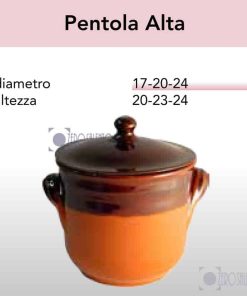Pentola Alta in Terracotta – Pirofile Ceramica serie Rustica