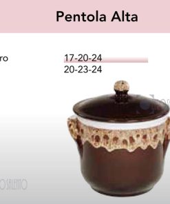 Pentola Alta in Terracotta – Pirofile Ceramica serie Piro Merletto