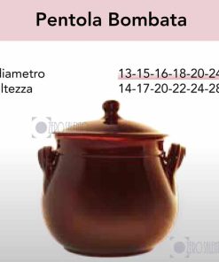 Pentola Bombata in Terracotta – Pirofile serie Bruna